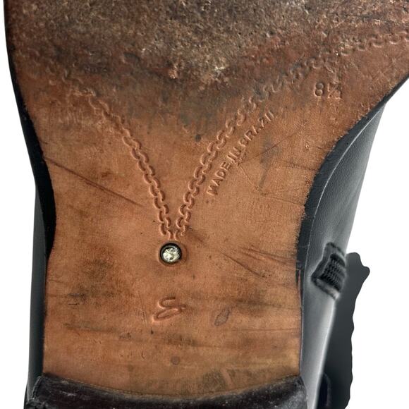 Corso Como Syracuse Boots Size 8.5 Italian Black Leather Extendable Calf - Picture 9 of 13